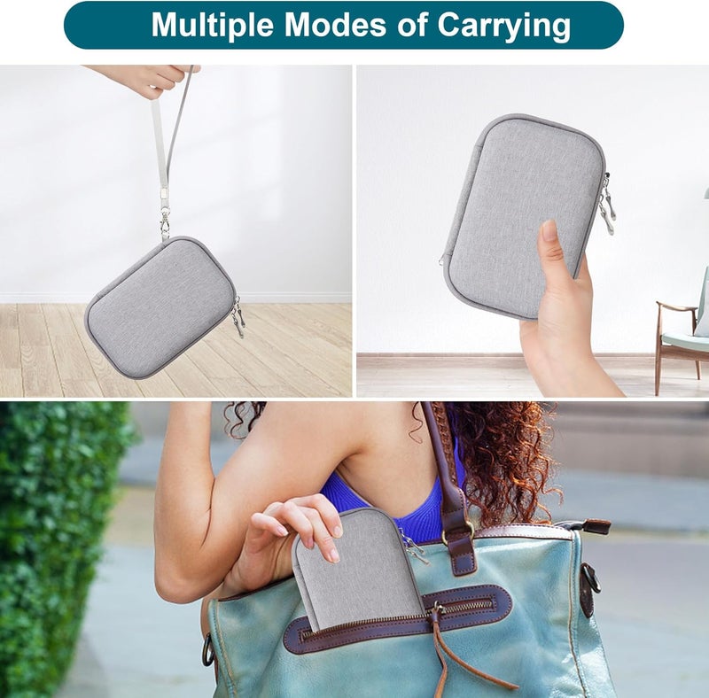 Canboc Carrying Case Compatible with KODAK PIXPRO FZ55/ FZ45/ FZ43/ FZ53 16MP Digital Camera, Video Vlogging Camera Bag, Mesh Pocket fit Cable, Grey (Case Only) - Image 3